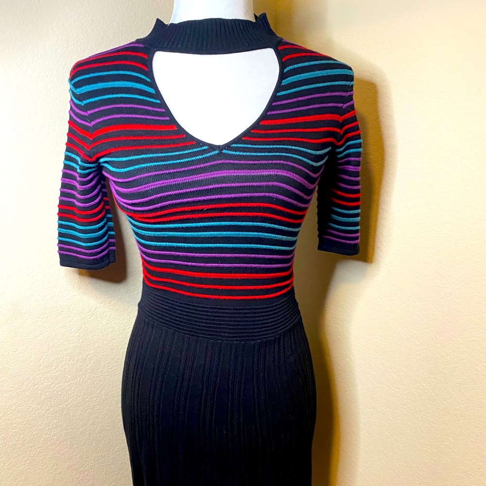 Candies Striped Choker Sweater Dress Size S